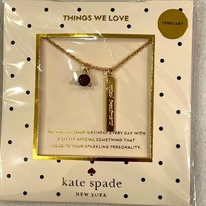 Kate Spade February birthday necklace